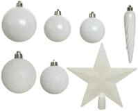 Kaemingk Weihnachtsbaumkugel, Weihnachtskugeln mit Christbaumstern Kunststoff 33er