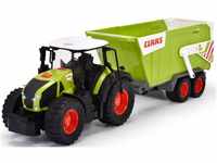 Dickie Toys Spielzeug-Traktor CLAAS mit Anhänger, mit Licht und Sound
