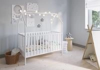 FabiMax Kinderbett Hausbett Schlafm&uuml;tze 140 x 70 cm Liegefl&auml;che, wei&szlig; lackiert,
