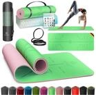 KESSER Yogamatte, Gymnastikmatte + Tragegurt rutschfest TPE Yogamatte gepolstert