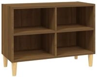 vidaXL TV-Board vidaXL TV-Schrank mit Massivholz-Beinen Braun Eichen-Optik