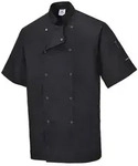Portwest Kochjacke Portwest Cumbria Kochjacke C733 Schwarz-Grau S
