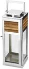 Fink Kerzenlaterne GENUA Laterne - H.45cm - braun/silber - Edelstahl/Teakholz -