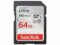 Sandisk Ultra Speicherkarte (64 GB, 140 MB/s Lesegeschwindigkeit,