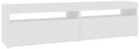 vidaXL TV-Schrank NA TV-Schr&auml;nke 2 Stk mit LED Leuchten Wei&szlig; 75x35x40 cm...
