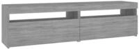 vidaXL TV-Board vidaXL TV-Schrank mit LED-Leuchten 2 St&uuml;ck Grau Sonoma...