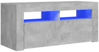 vidaXL TV-Schrank NA TV-Schrank mit LED Leuchten Betongrau 90x35x40 cm Lowboard