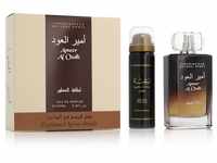 Lattafa Duft-Set Ameer Al Oudh 3 4 Oz EdP 1 7 Oz Parfümiertes Spray Geschenkset