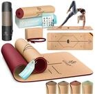 KESSER Yogamatte, Fitnessmatte Kork mit Tragegurt & Tasche Gymnastikmatte