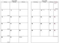 G&Uuml;SS Kalender Buchkalender Monats&uuml;bersicht 15x21cm 1 Monat/2 Seiten Softcover