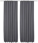 Beautissu Vorhang 2er Set Thermovorhang Gardine Anthrazit Amelie TK, 140x245cm,