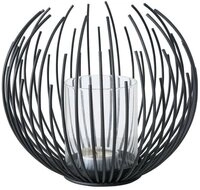 BOLTZE Windlicht Cylon, Schwarz, 16 cm, aus Metall, Kerzenhalter,...
