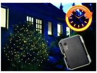 FHS LED Dekolicht LED-Batterielichternetz 200er warmweiss 12021 2x2m,Zul.50cm,m.Timer