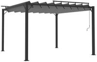 vidaXL Pergola, mit Lamellendach 3x3 m Anthrazit Stoff und Aluminium