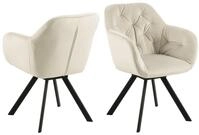 ACTONA GROUP Armlehnstuhl in sand, Polyester, Stahl - 57,5x81,5x61,5cm (BxHxT)