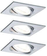 Paulmann LED Einbauleuchte LED Einbauleuchte Coin Basisset schwenkbar eckig...