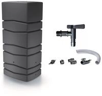 Kreher Regentonne XXL Wassertank "AQUA TOWER" 650 Liter in GLATTER OPTIK mit