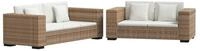 vidaXL Sofa Sofa-Set 2-Sitzer und 3-Sitzer Echtes Rattan