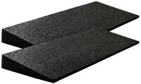 Szagato Auffahrrampe Bordsteinrampe Gummi 43mm 50x20x4,3cm Set= 2 St&uuml;ck schwarz