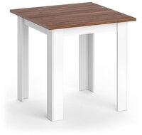 Vicco Esstisch Karlos, Wei&szlig;/Nussbaum, 80 x 80 cm (1-St)