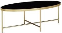 Wohnling Couchtisch WL5.993 Glas Schwarz Wohnzimmertisch Oval 110 x 56...