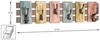HAKU Wandgarderobe Edith Garderobenleiste - Breite 81cm - bunt - Massivholz -
