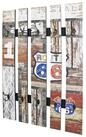 HAKU Wandgarderobe HAKU M&ouml;bel Wandgarderobe - bunt-vintage - H. 100cm x B. 65cm (1