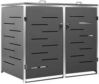 vidaXL M&uuml;lltonnenbox, M&uuml;lltonnenverkleidung f&uuml;r 2 Tonnen 138x77,5x112,5 cm