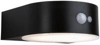 Paulmann LED Au&szlig;en-Wandleuchte Solar Eileen IP44 3000K 400lm Schwarz, LED fest
