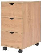 vidaXL Rollcontainer Schubladenelement 33&times;45&times;60 cm Eichenbraun, (1 St)