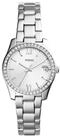 Fossil Quarzuhr ES4317 Damen-Uhr Scalette Analog Quarz mit Edelstahl-Band