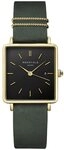 ROSEFIELD Quarzuhr Quarz Boxy Waldgr&uuml;n/Goldfarben