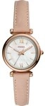 Fossil Quarzuhr ES4699 ES4699, Fossil ES4699 Uhr Damenuhr Lederarmband Rosa