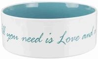 TRIXIE Napf Keramiknapf Pet's Home - creme/petrol - 1,4 l/&oslash; 20 cm