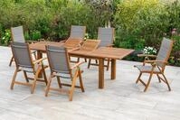 MERXX Garten-Essgruppe Acapulco, (7-tlg), 6 St&uuml;hle mit ausziehbarem Tisch