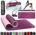 KESSER Yogamatte, Gymnastikmatte + Tragegurt rutschfest TPE Yogamatte gepolstert
