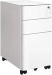 SONGMICS Aktenschrank Rollcontainer, B&uuml;roschrank mit Rollen, Stahl...