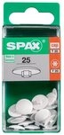 SPAX Abdeckkappe Spax Abdeckkappen wei&szlig; zum stecken - 25 Stk.