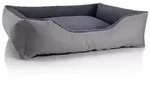 BedDog Tierbett Hundebett TEDDY mit Rand, Bezug abnehmbar grau 85 cm x 100 cm