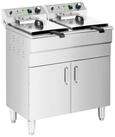 Royal Catering Fritteuse RCPKF 26DSH, 10000 W, 26 L Doppel Frit&ouml;se Ablasshahn