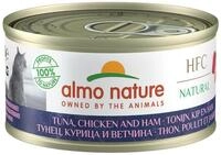 Almo Nature HFC Natural Thunfisch, Huhn und Schinken 70 g - 24 St&uuml;ck,...