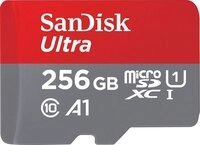 Sandisk Ultra microSDXC Speicherkarte (256 GB, Class 10, Adapter)