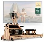 SportPlus Ruderger&auml;t f&uuml;r zuhause, Wasser, Holz Eiche, bis 180kg, App, Rudern,