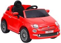 vidaXL Tretfahrzeug Kinder-Elektroauto Fiat 500 Rot