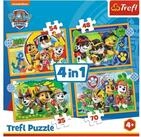 Trefl Puzzle 4 in 1 Puzzle, Das lustige Team von PAW Patrol, von 35 bis 70...