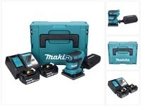 Makita Exzenterschleifer DBO 480 RTJ Akku Schwingschleifer 18 V 112 x 102 mm + 2x
