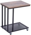 HOMCOM Beistelltisch Rollbarer Beistelltisch in C-Form