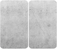 WENKO Herd-Abdeckplatte Universal Modell Beton, Glas, (Set, 2 tlg), Herdabdeckung