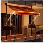 Swing&Harmonie Klemmmarkise LED - Balkonmarkise mit Kurbel Sonnenschutz Markise