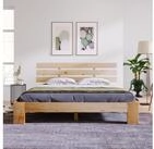 Merax Massivholzbett Jugendbett aus Kiefer, Doppelbett 140x200cm mit Lattenrost